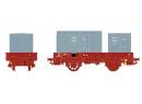 LS MODELS 30264 HO - Wagon Ocem 19 Nhow, rouge UIC ep III SNCF avec container