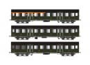 EPM E413308 HO -Set de 3 Voitures ROMILLY - Eclairage intrieur - Ep.III SNCF