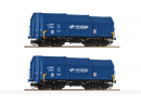 ROCO 6680008 TT - Coffret de 2 pices - Wagons  capots tlescopiques - PKP Cargo - EP VI