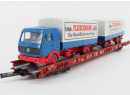 FLEISCHMANN 5275 HO - wagon surbaiss type Saadkms.690 Rollende Landstrasse, camion MB DB